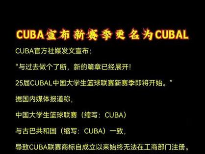 CUBA正式更名为CUBAL的相关图片